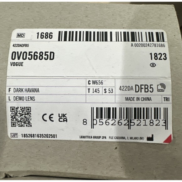 Vogue VO5685D Women's Eyeglasses NIB - Picture 3 of 3